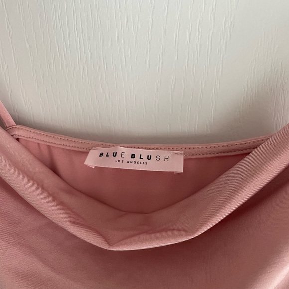 Pink Ruched Midi Dress - Picture 4 of 5